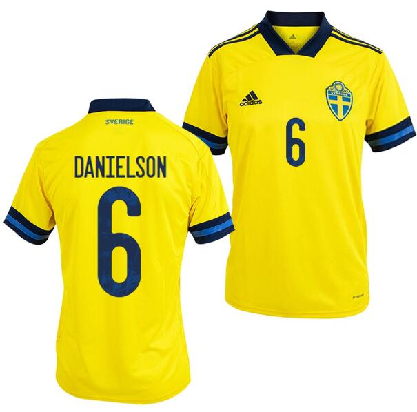 2020 EURO Sweden Home Kit Soccer Jersey Marcus Danielson #6